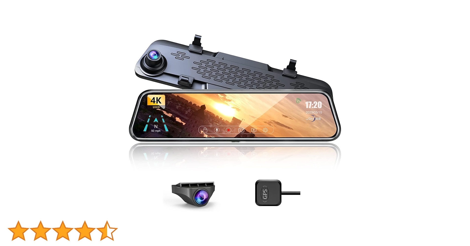 Amazon.co.jp: JOMISEドライブレコーダー ミラー型 4K 2160P 前後